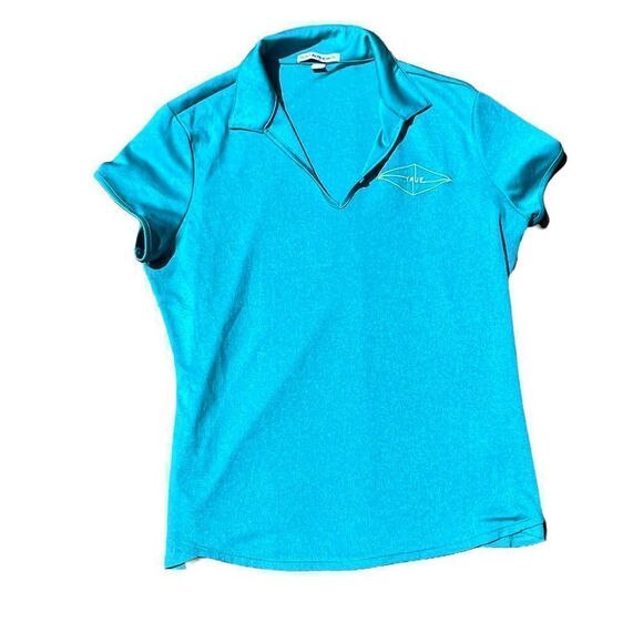 Port Authority Tops - PORT AUTHORITY Woman’s Blue Collard Shirt Size Large